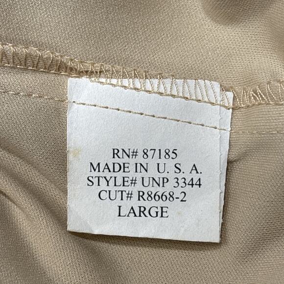 Ruby Rox Champagne Wrap-Front Balloon Hem Tie Dress L Vintage USA Coquette Chic - Picture 6 of 11